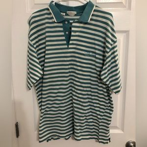 Cutter & Buck, Mens striped polo, with star hill golf course logo , size large